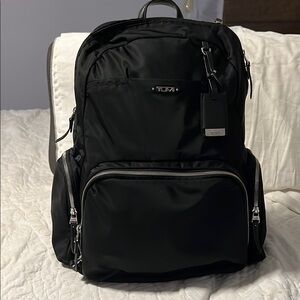 TUMI VOYAGEUR black Nylon Backpack with Padded Structure and Minimalist Design